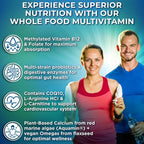 Suplements Studio Multivitamínico Vegano Diario con Hierro, Vitaminas B Metiladas, 180 Cápsulas