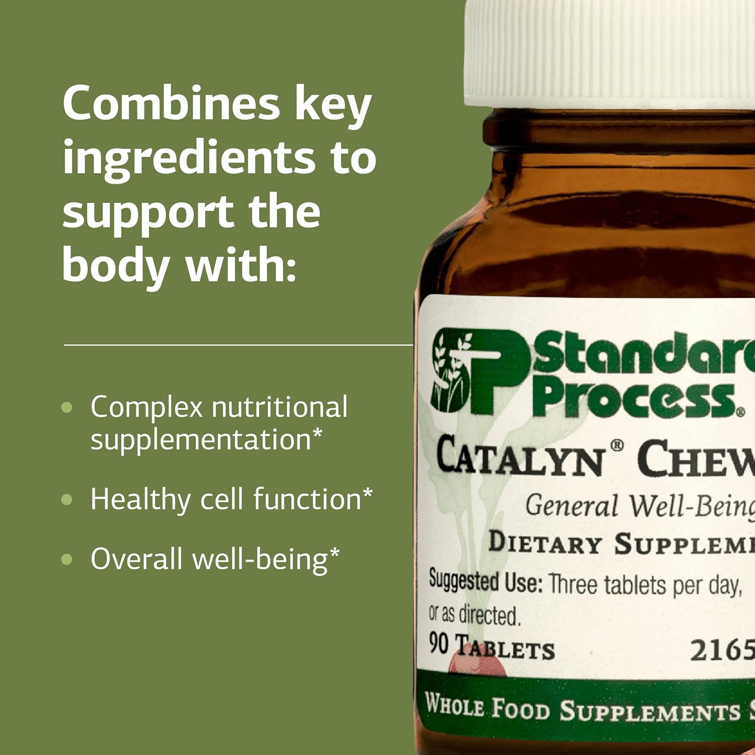 Standard Process Catalyn Chewable - Suplemento de Alimentos Integrales para la Función Celular - 90 Comprimidos