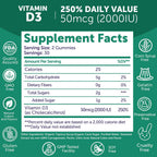 Lunakai Gominolas de Vitamina D3 2000 UI - Sin OGM, Sin Gluten - Pack de 6 (60 Gominolas por Envase)