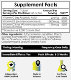 Nootropics Depot Vitamina D3 + K2 con Vitamina C - 60 comprimidos
