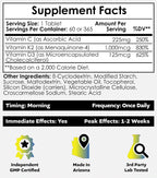 Nootropics Depot Vitamina D3 + K2 con Vitamina C - 365 comprimidos - Colecalciferol + Menaquinona-4 (MK-4) - Salud ósea y absorción de calcio