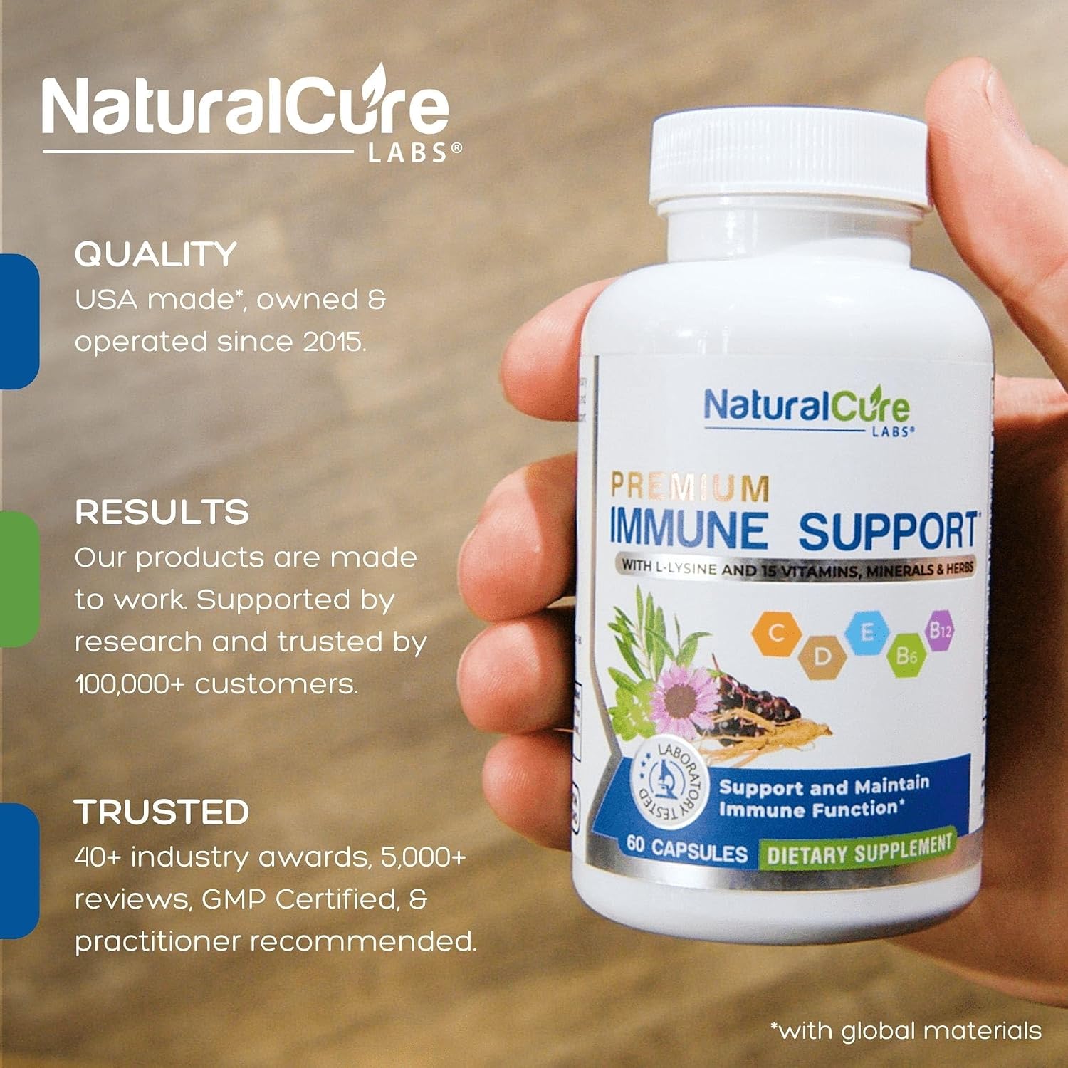 Natural Cure Labs Premium Immune Support - 16 en 1
