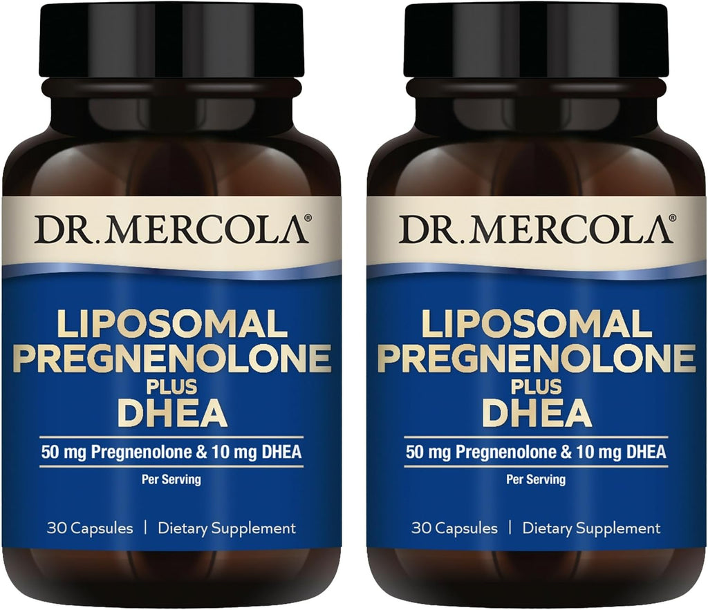 Dr. Mercola Liposomal Pregnenolone Plus DHEA, 60 Cápsulas (2 Paquetes de 30)