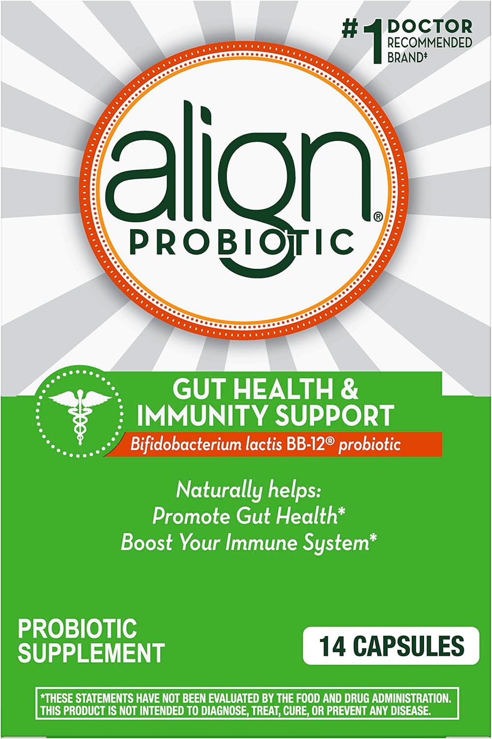 Align Gut Health & Immunity Probiotic, Apoyo Digestivo e Inmunitario Diario, 14 Cápsulas