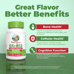 MaryRuth's Gominolas de Vitamina D3 + B12 | 60 Gomitas | Vegano y Sin Gluten