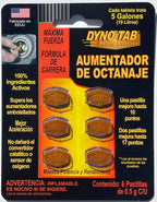 Dyno-tab Aumentador de Octanaje, 48 Pastillas de 0.5g