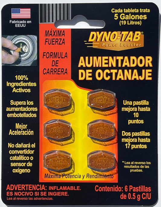 Aumentador De Octanaje 6 pastillas de 0.5-g c/u (1)