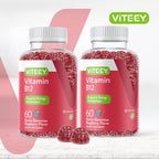 Viteey Vitamin B12 Gominolas - 120 Unidades - Vegano, Sin Gluten, Sabor Frambuesa