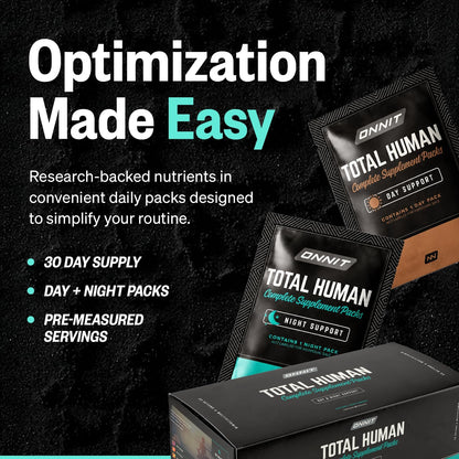 ONNIT Total Human Multivitamínico Diario Completo – Paquetes Día y Noche para Hombres y Mujeres, 60 Paquetes (30 Días) – Image 3