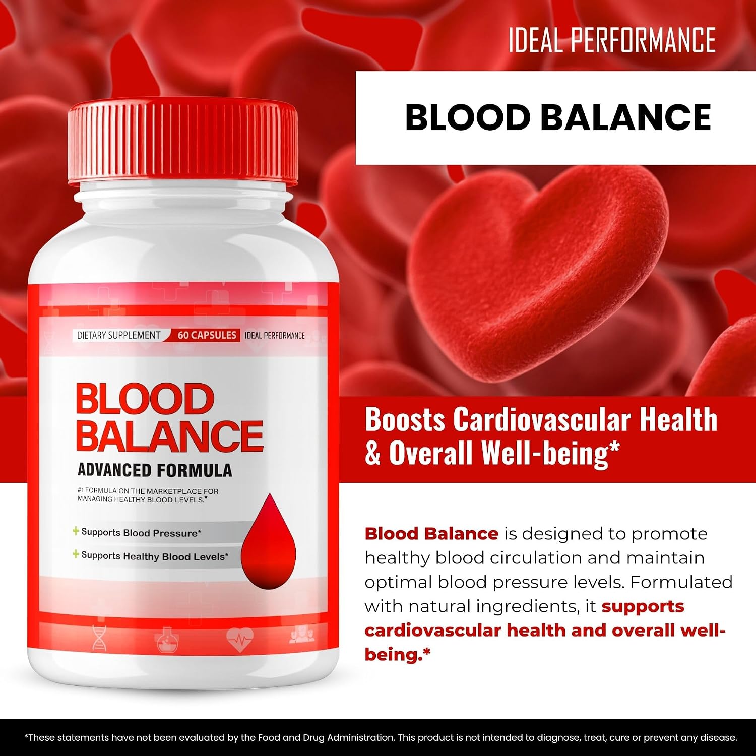 Blood Balance Blood Formula Support - Suplemento en Cápsulas, Fórmula Premium para Circulación Saludable y Niveles Estables (2 Pack)