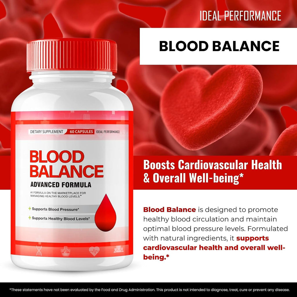 Blood Balance Blood Formula Support Supplement - Cápsulas para Circulación Saludable, 3 Envases