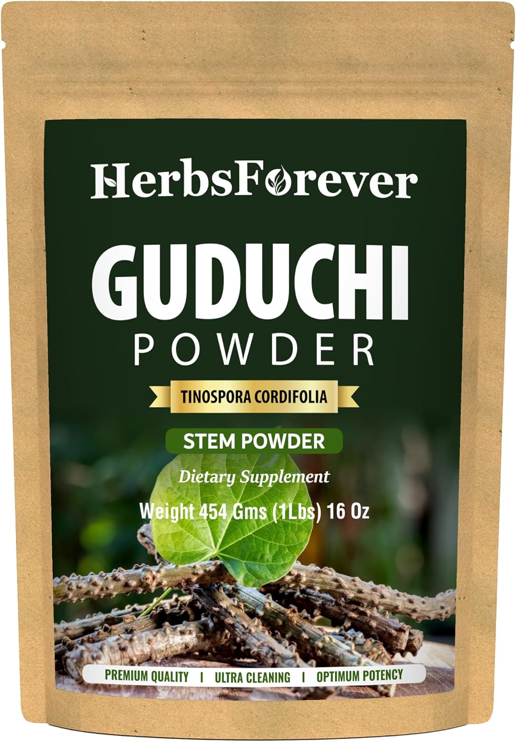 Herbsforever Guduchi Powder - Tinospora cordifolia, 454 g