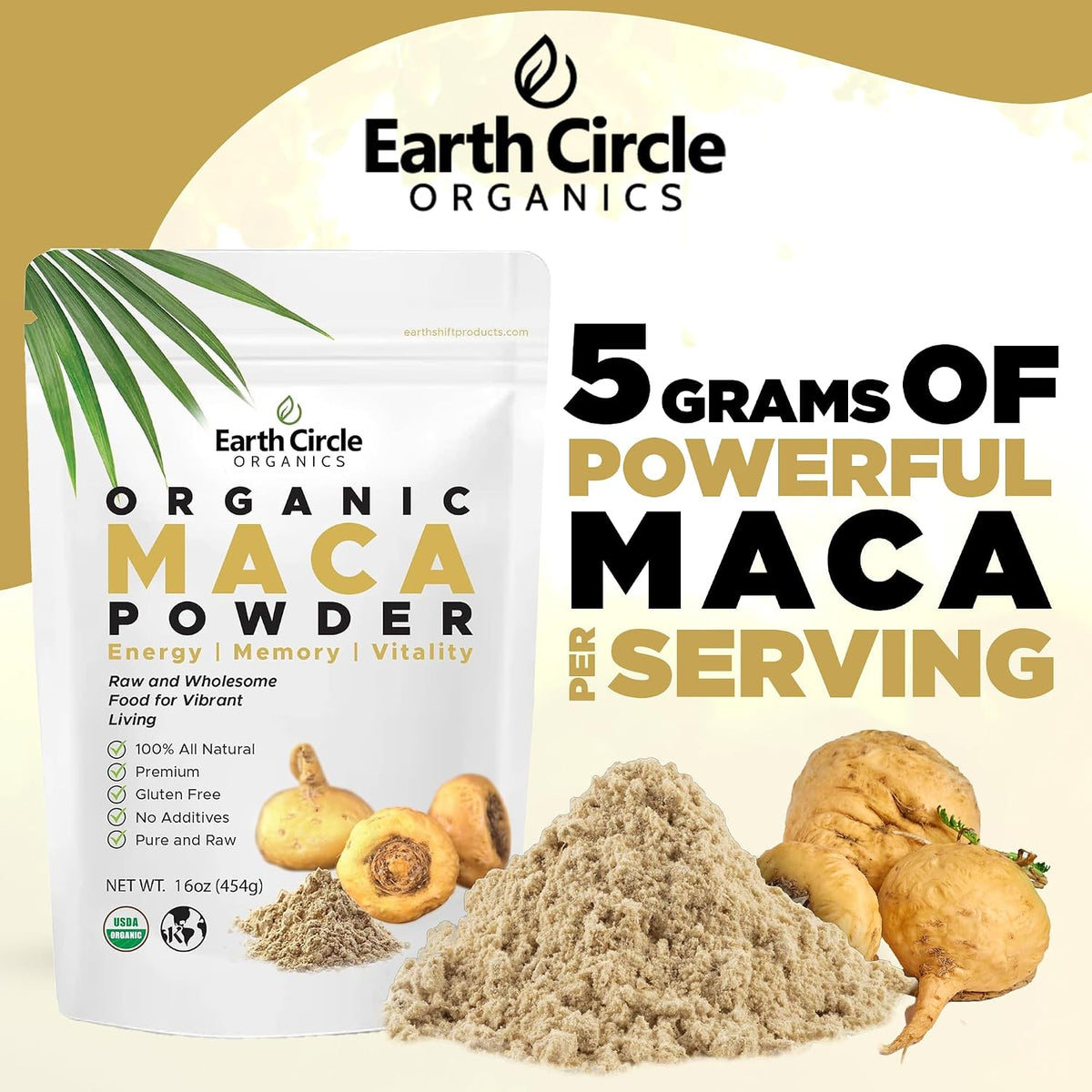 Yellow Maca Root Powder – Superalimento Natural (Pack de 3 x 453g) – Image 5