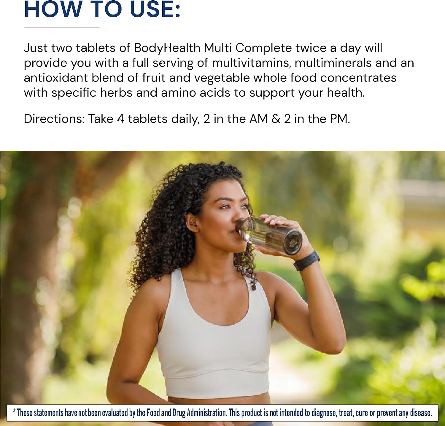 BodyHealth Multi Complete (120 Cápsulas) - Multivitamínico Diario con Alimentos Integrales, Minerales, Antioxidantes y Extractos para el Hígado