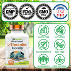 tnvitamins L-Theanine 500 mg, 180 cápsulas