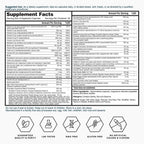 Nature's Lab Multivitamínico Avanzado Six Daily - Más de 90 Nutrientes, Minerales, Antioxidantes, Hierbas y Alimentos Integrales - 180 Cápsulas (30 Días)