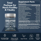 Conception for Her & Conception for Him Bundle - Suplementos de Fertilidad para Parejas - 120 Cápsulas Vegetarianas