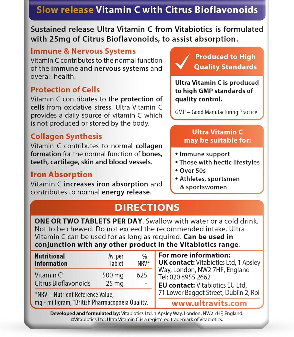 Vitabiotics Ultra Vitamina C – 60 tabletas