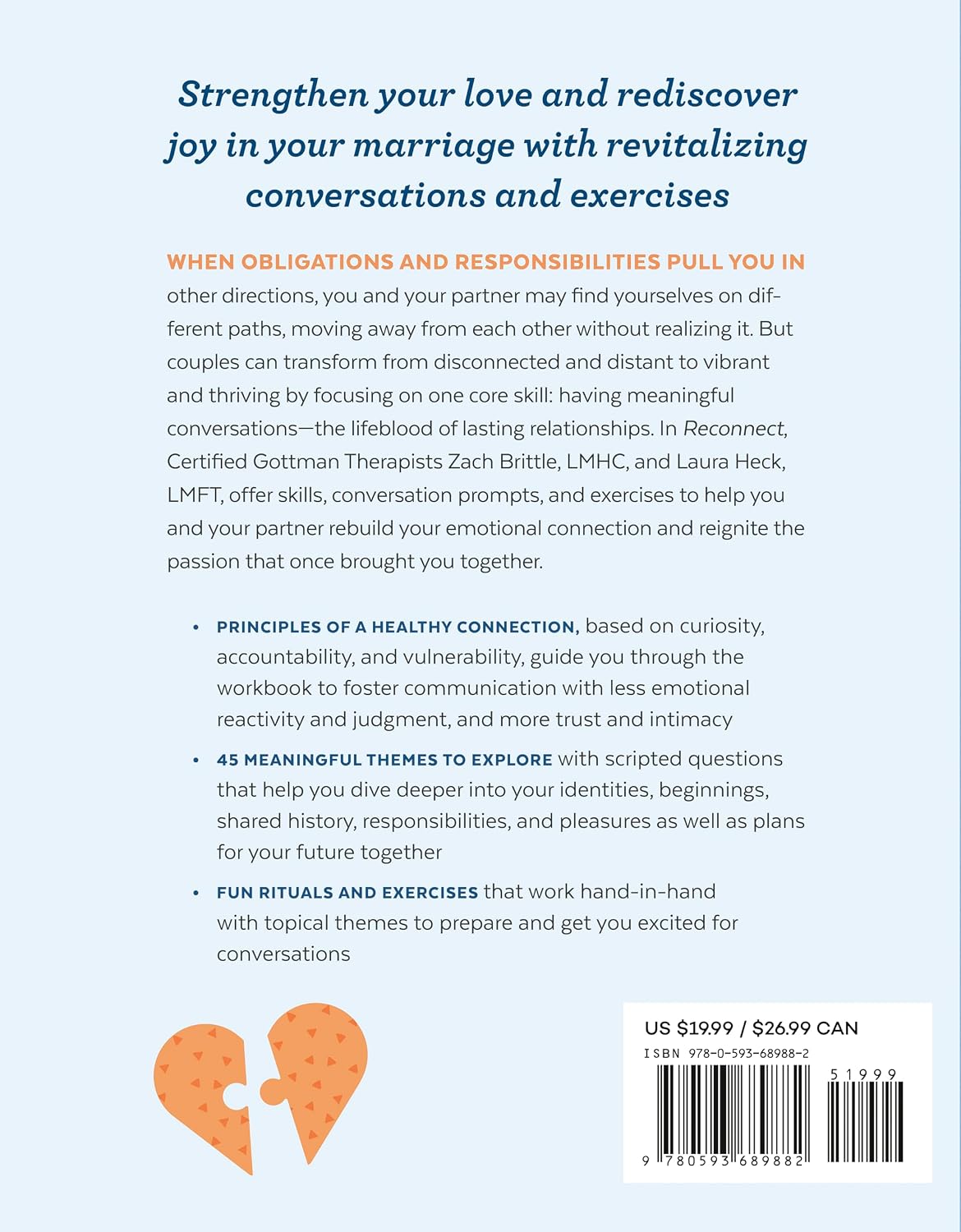 Reconnect: Cuaderno de ejercicios de consejería matrimonial - Conversaciones guiadas y ejercicios para una relación duradera