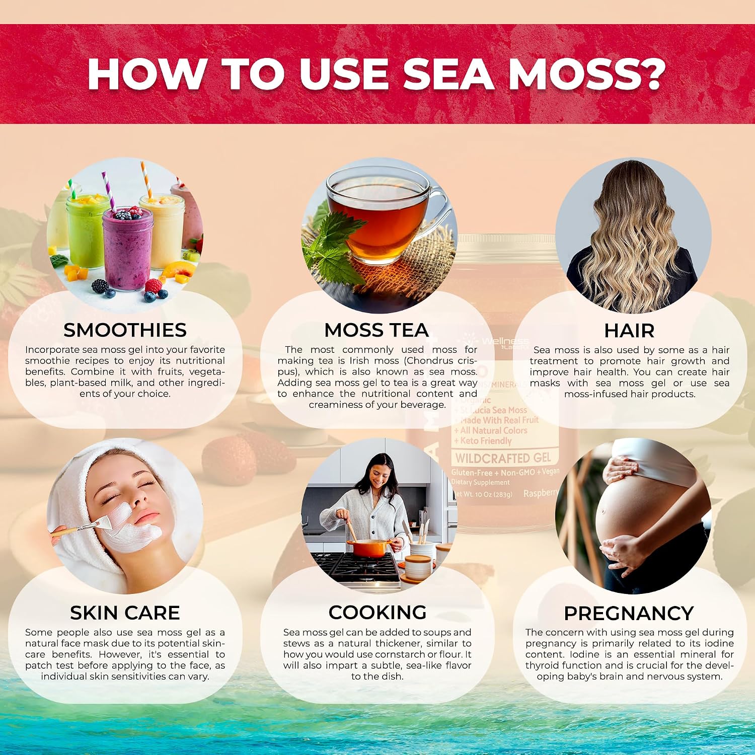 WELLNESS LABSRX Gel de Musgo Marino Irlandés - Superalimento Silvestre - Sabor Frambuesa - 283 g
