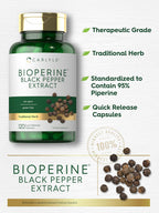 Carlyle Bioperine 10mg | 120 Cápsulas | Extracto de Pimienta Negra