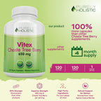 Purely Holistic Vitex 650mg - 120 Cápsulas Veganas