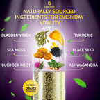 LetaGreen Cápsulas de Sea Moss 17 en 1 – Mezcla Multimineral con Ashwagandha y Vitaminas D3, K2 y C – 120 Cápsulas