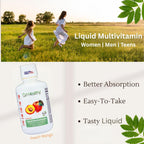Go Healthy Complete Liquid Multivitamin | Vegan | 32 Doses | Mango and Peach Flavor