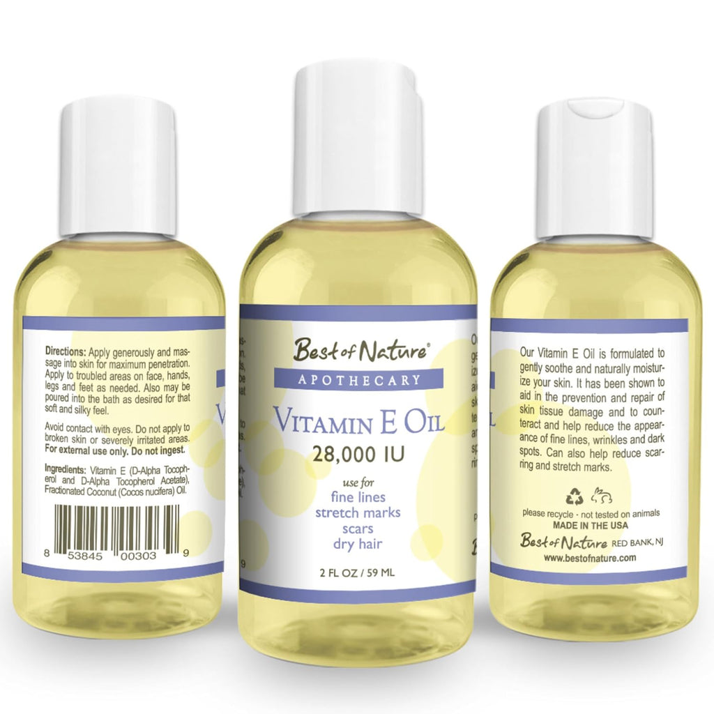 Best of Nature Vitamin E Oil 28,000 IU with Fractionated Coconut Oil