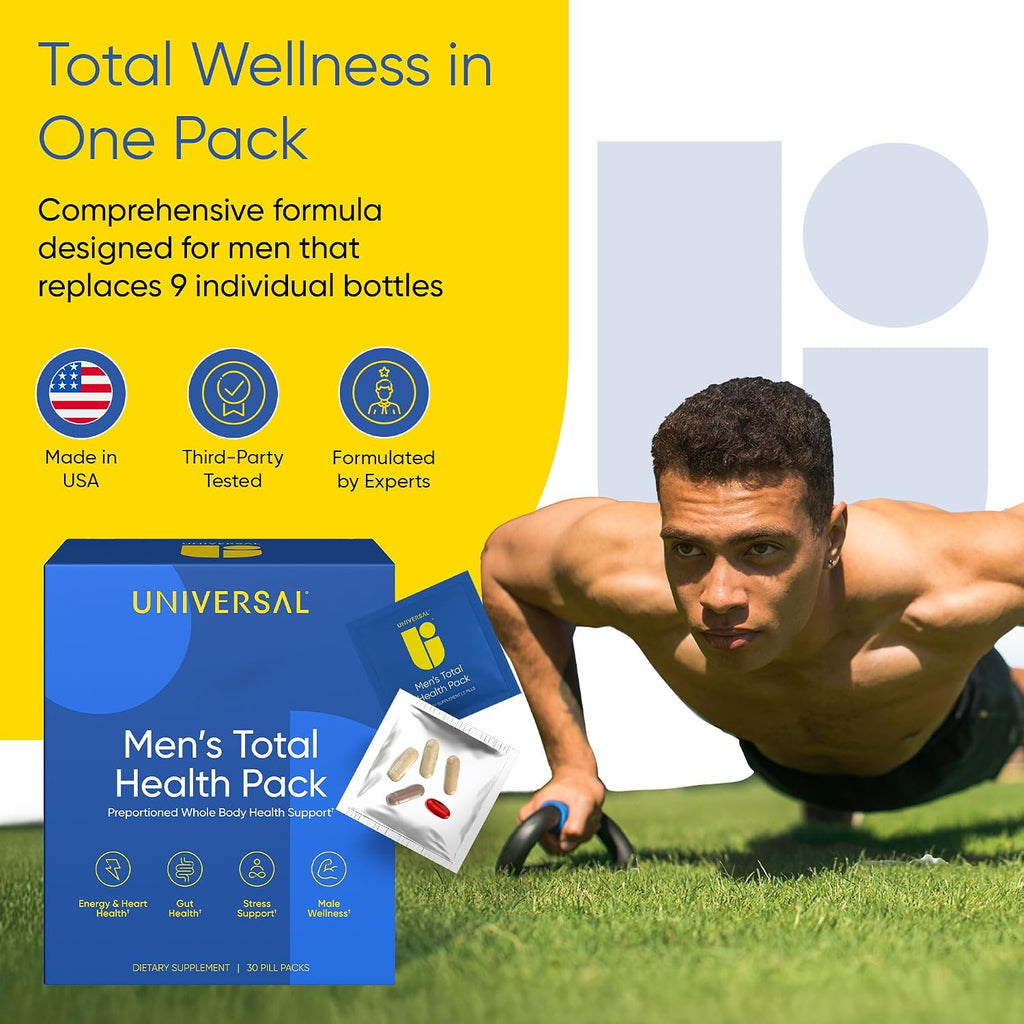 Universal U Men's Total Health Vitamin Packs - 30 Sobres Diarios