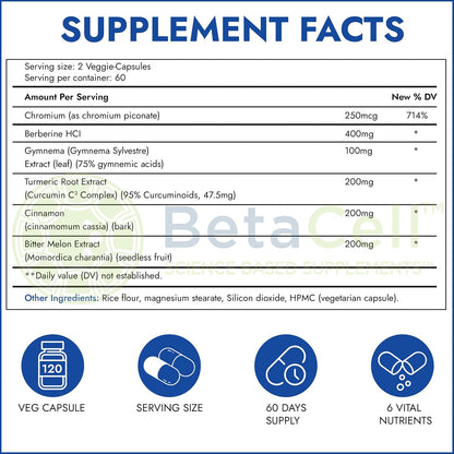 Glucofix – Complemento de Berberina para el – Fórmula limpia y natural: Ingredientes de origen vegetal, sin OMG, – Image 3