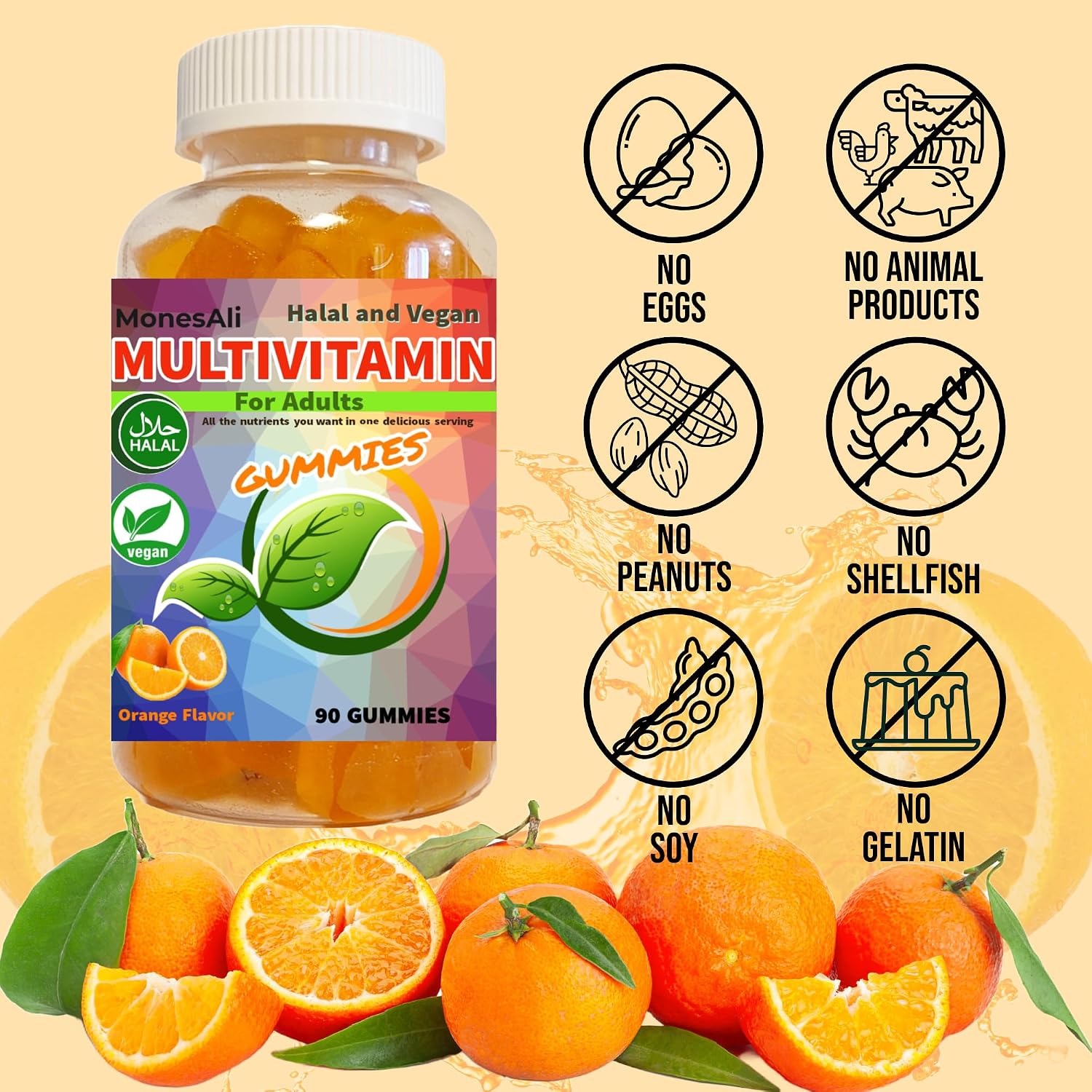 Multivitamin Gummies Veganas y Halal para Adultos