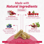 Strength & Spices Hypertensupport – 15 Ingredientes Naturales con Espino Blanco, Semillas de Uva y Bayas – 60 Cápsulas Veganas 1000mg
