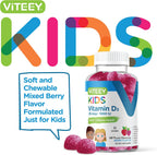 Viteey Gominolas de Vitamina D3 para Niños 1000 IU - 60 unidades
