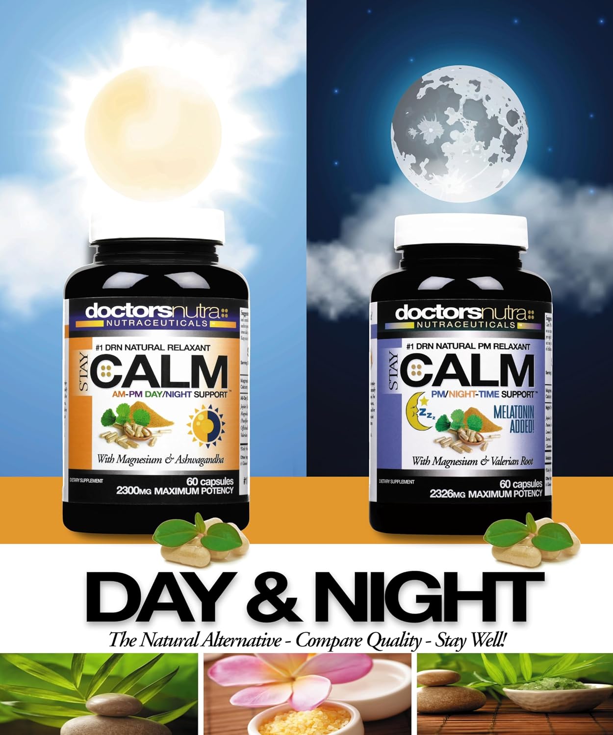 B-Calm-PM de Doctors Nutra: Suplemento Nocturno con Ashwagandha y Melatonina (30 Cápsulas)