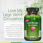Irwin Naturals Love My Legs - 60 Cápsulas Blandas Líquidas - Apoyo a la Circulación de Piernas