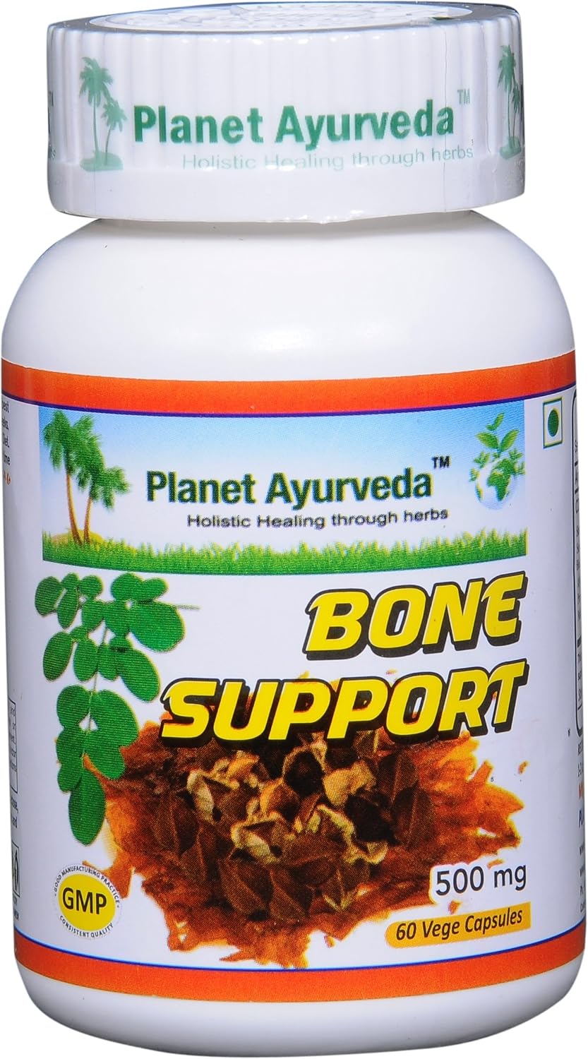 Planet Ayurveda Bone Support, 500mg Cápsulas Vegetales - 2 Frascos