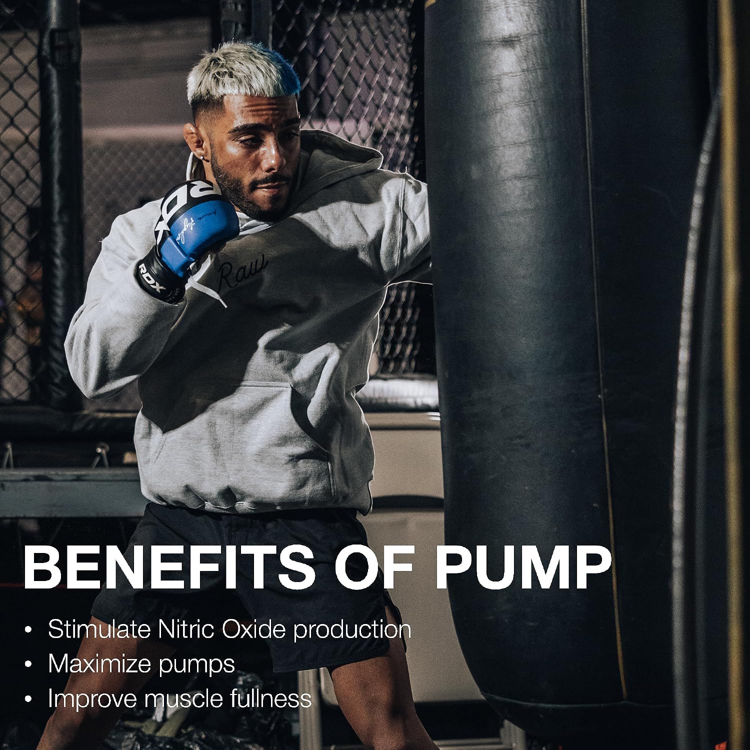 RAW Pump - Pre-Entreno Sin Estimulantes, Sabor Sandía (Watermelon), 40 Dosis