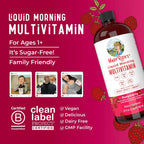 MaryRuth's Multivitamínico Líquido Matutino para Mujeres, Hombres y Niños - Vitaminas A, C, D, E, B6, B12, Biotina, Zinc - Vegano - Sin Gluten - 32 Porciones