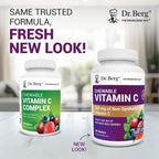 Dr. Berg Complejo de Vitamina C Masticable - Elaborado con Bayas Orgánicas No-GMO - 60 Deliciosas Pastillas