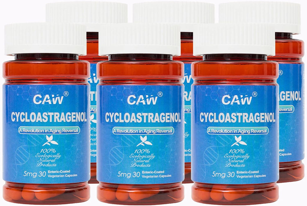 CAW Hypersorption Cicloastragenol 5 mg - 30 Cápsulas entéricas - Paquete de 6
