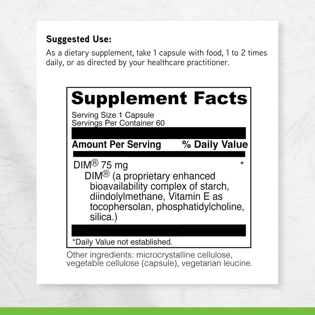DAVINCI Labs DimPro - Suplemento para el Equilibrio Hormonal con Vitamina E - 60 Cápsulas