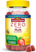 Nature Made Zero Sugar Multivitamin Gummies - Multivitamínico sin azúcar para hombres y mujeres - 90 gomitas (45 días)