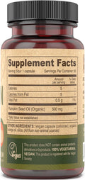 DEVA Nutrition Aceite de Semilla de Calabaza Vegano 500 mg, Prensado en Frío y Sin Refinar - 90 Cápsulas