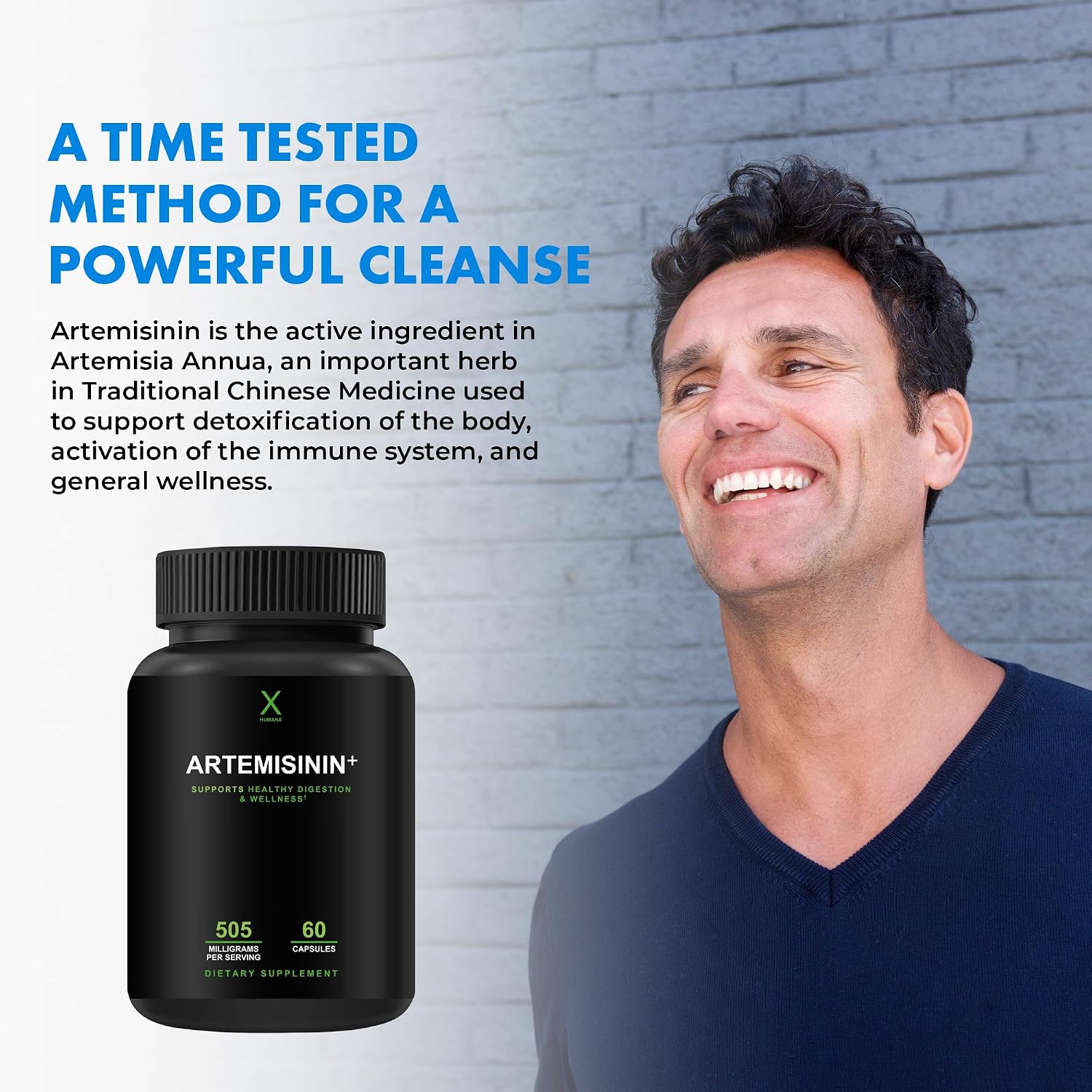 HUMANX Artemisinina 505 mg con Bioperina – Complemento alimenticio vegano