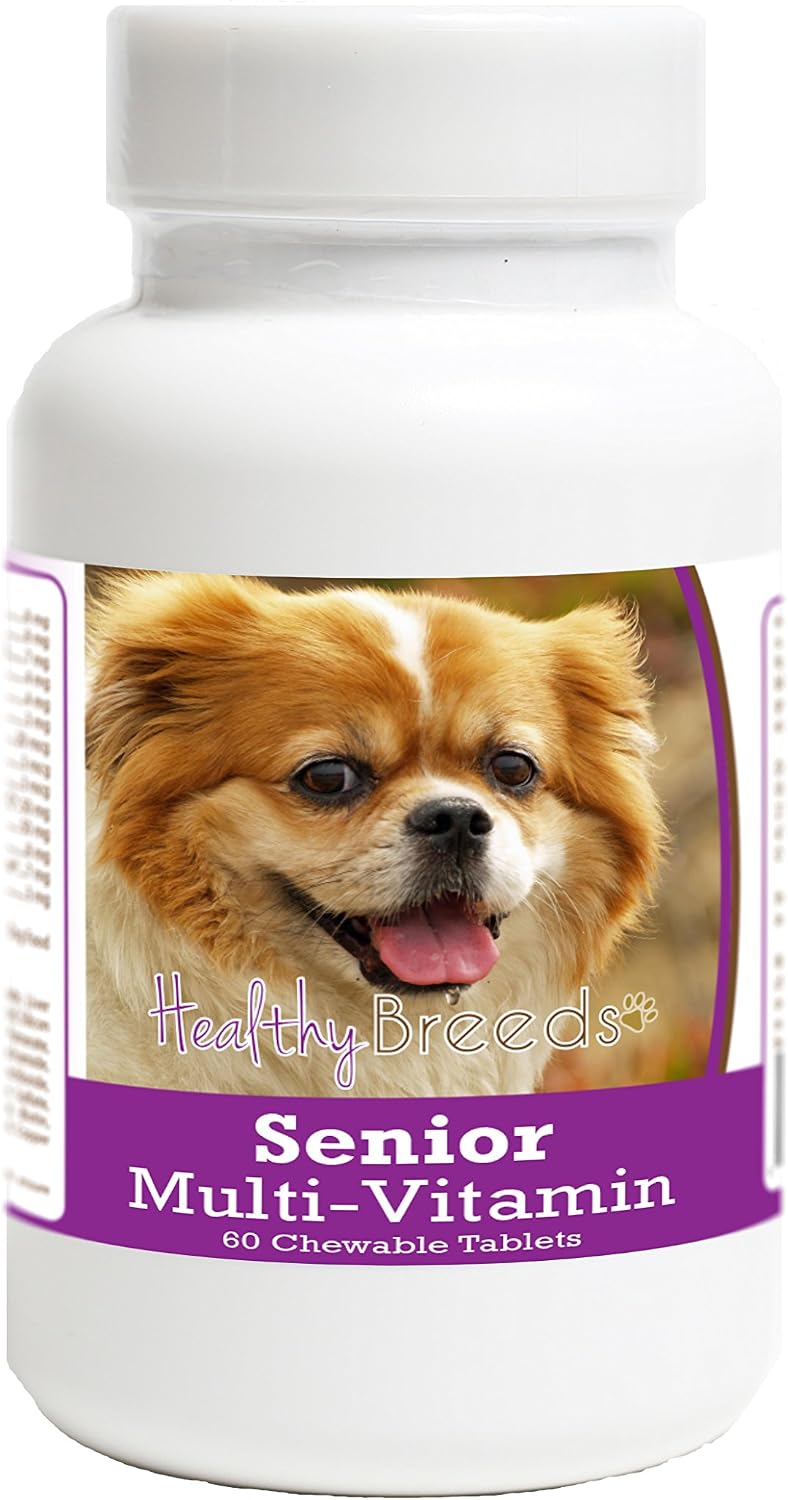 Healthy Breeds Tibetan Spaniel Senior Dog Multivitamin Tablets 60 Count – Image 1