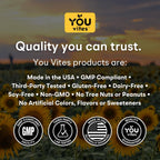 You Vites Vitamina D3 + K2 - Máxima Absorción, 5000 UI D3 y 100 mcg K2 MK-7 con BioPerine - Apoyo Óseo, Cardíaco e Inmunológico - No Transgénico, Sin Gluten - 90 Cápsulas