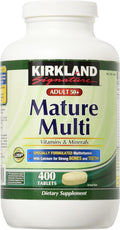 Kirkland Signature Multivitamínico para Adultos 50+ con Minerales, 400 Comprimidos (Paquete de 5)