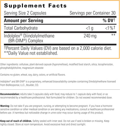 Integrative Therapeutics Indolplex – DIM Bioavailable 240 mg para el Equilibrio Hormonal – 60 Cápsulas – Image 2