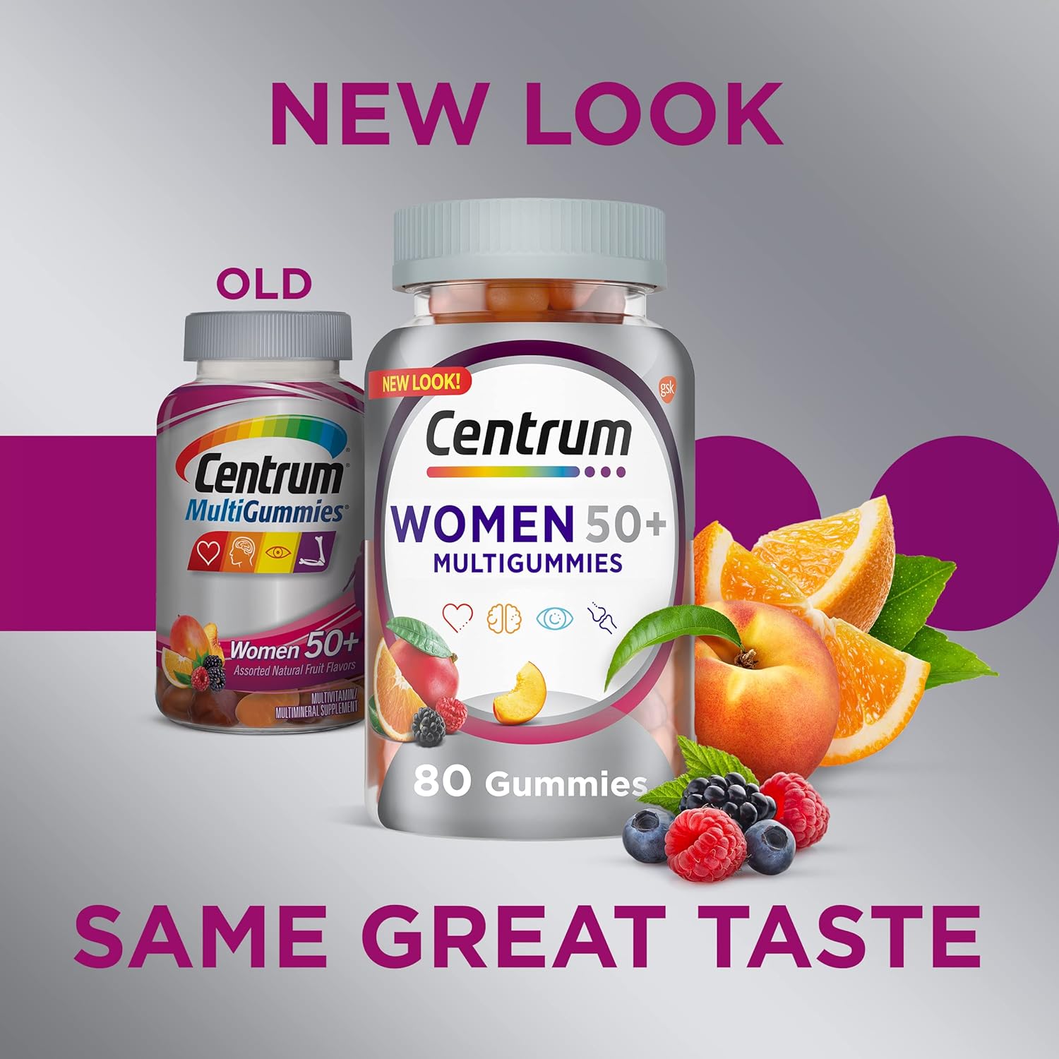 Centrum MultiGummies Mujer 50+ Gominolas Multivitamínicas 80 unidades